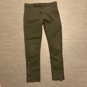 Gap green skinny mini khakis size 4